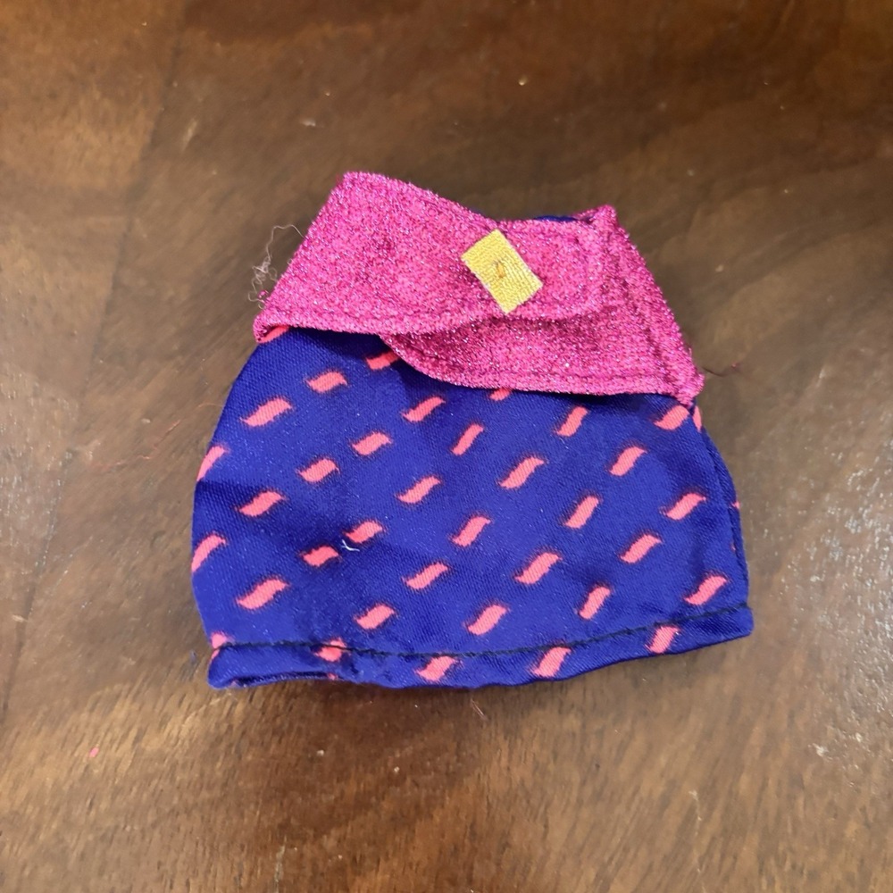 Vintage 1980s Jem Doll Broadway Magic Pink Blue Mini Skirt Hasbro Fashion Outfit